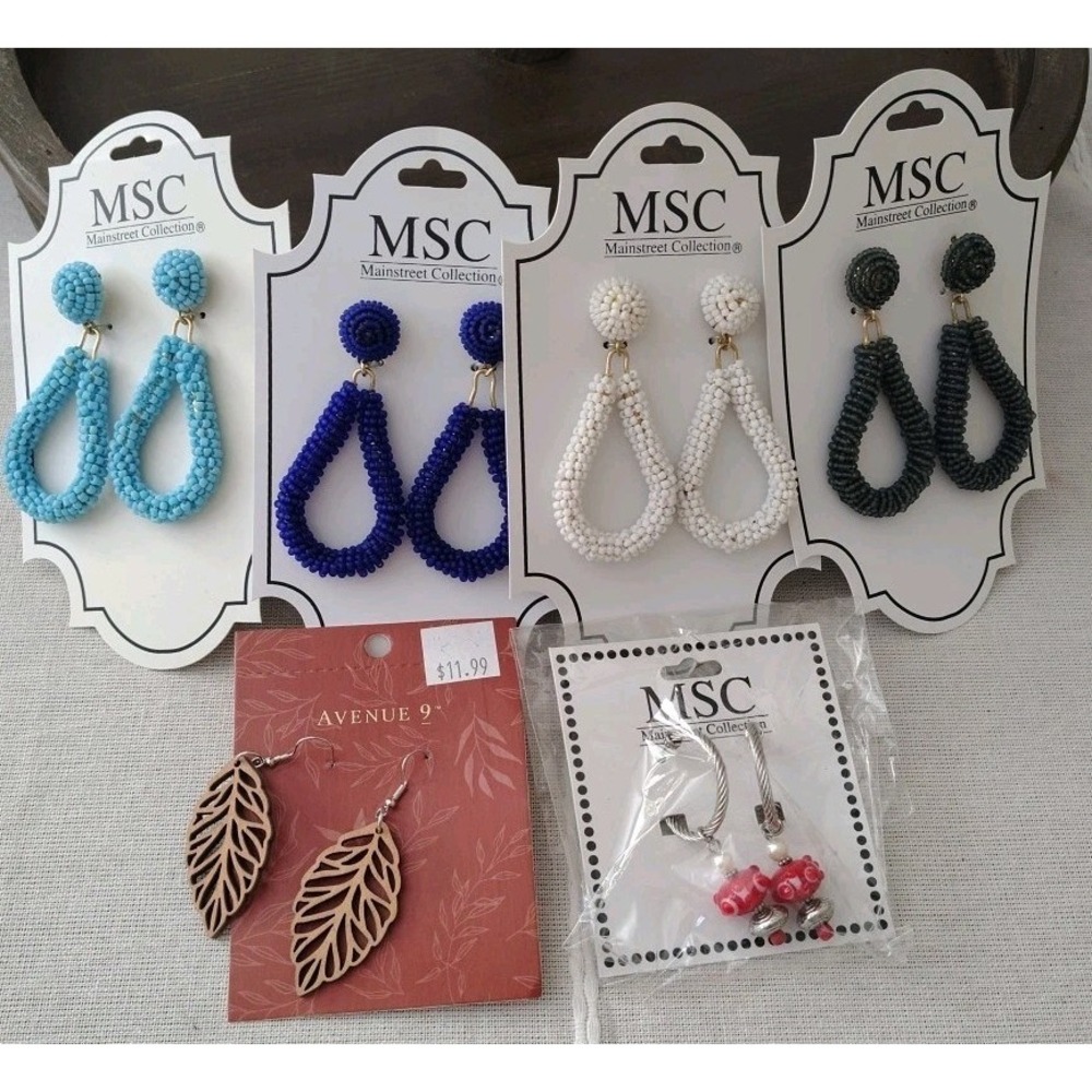 Mainstreet‎ Collection Earrings Lot Of 5 Pairs New